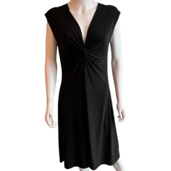 Tiana B. black lightweight sleeveless knee-length dress size L - Picture 1 of 3